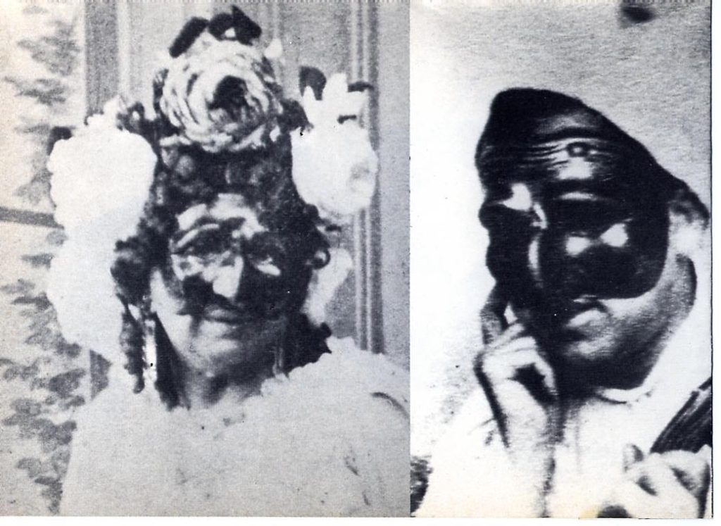 Antonio Petito con la maschera ed in una delle sue trasformazioni pulcinellesche